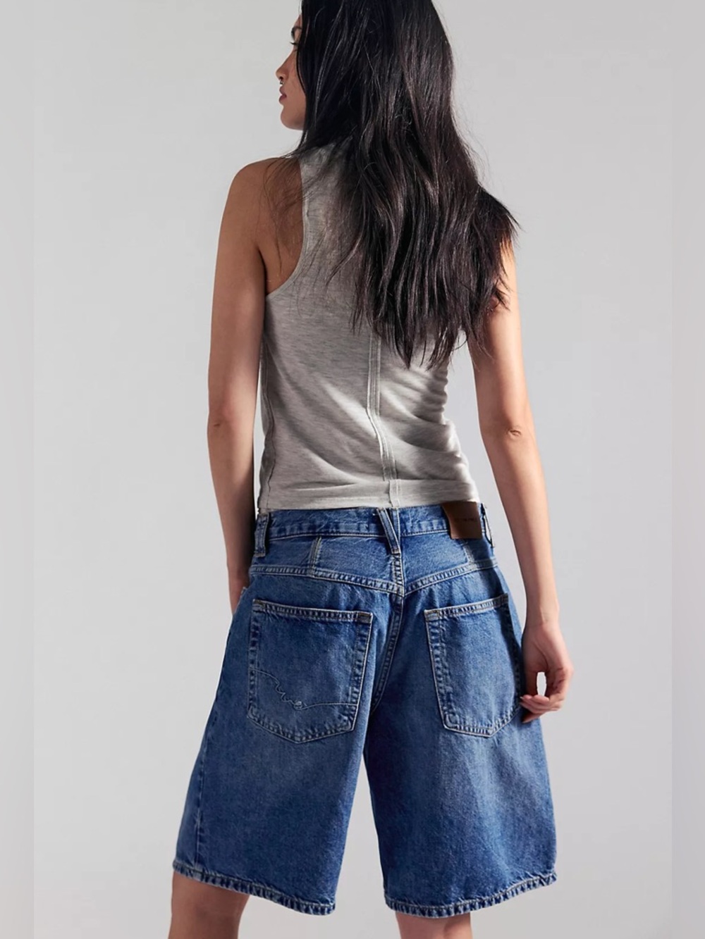 We The Free Mid-Blue Denim Jean Shorts - Picture 2 of 5